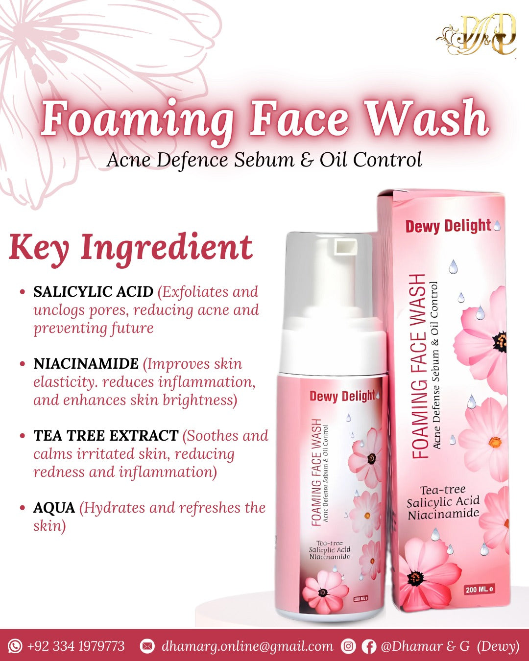 Dewy Delight Acne Foaming Face Wash