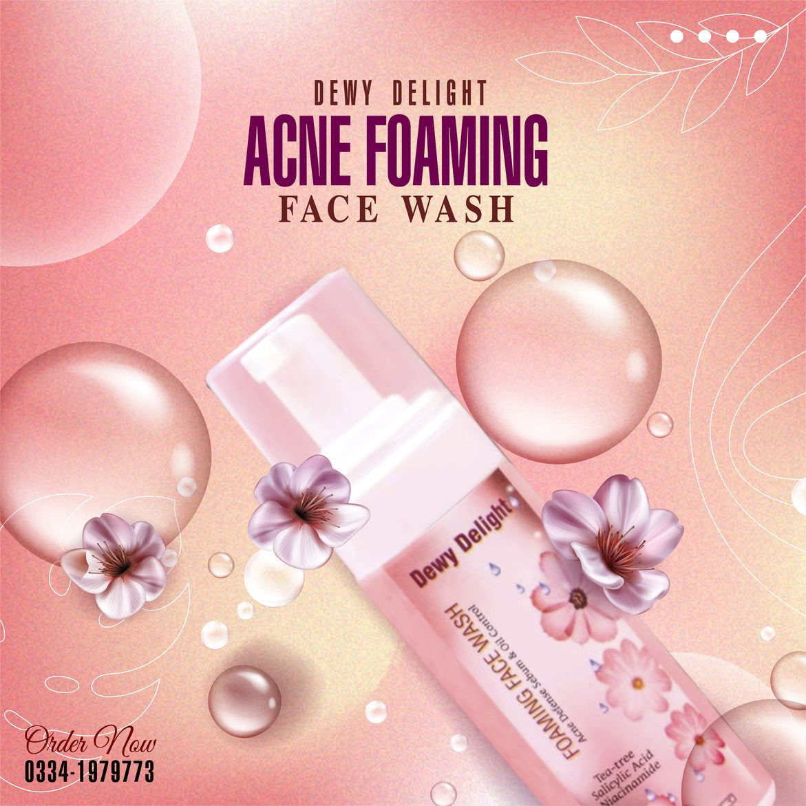 Dewy Delight Acne Foaming Face Wash