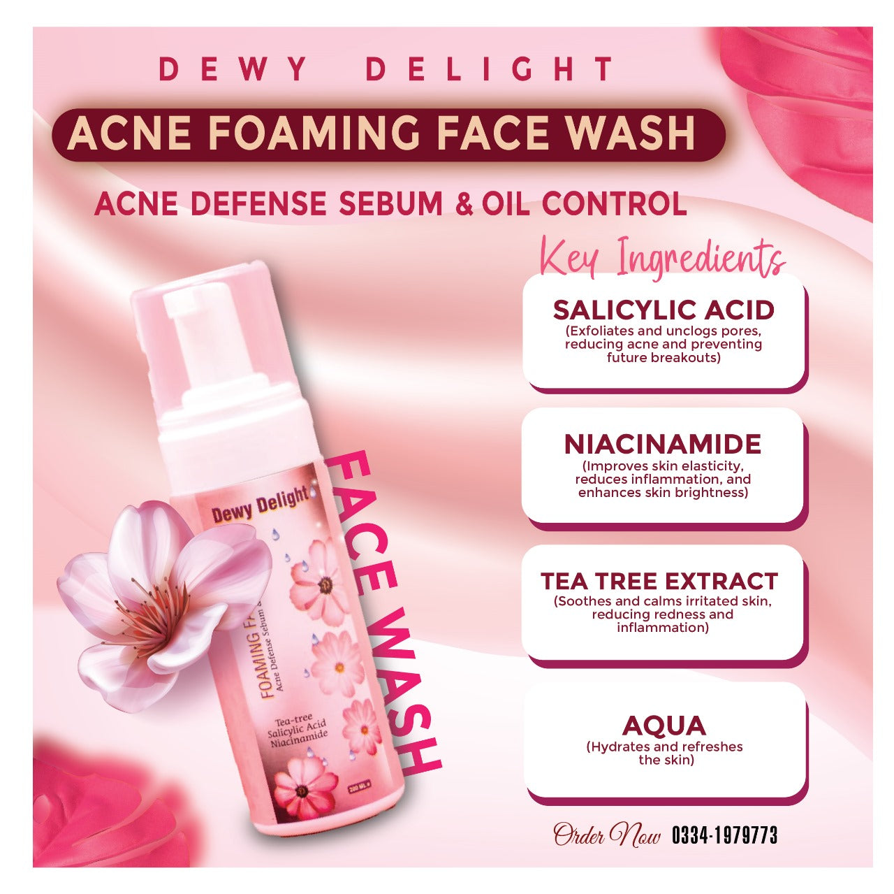 Dewy Delight Acne Foaming Face Wash